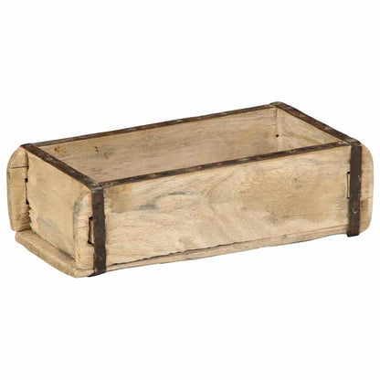 Vassoio Marrone 30 x 15 x 9 cm Legno Recuperato Massello