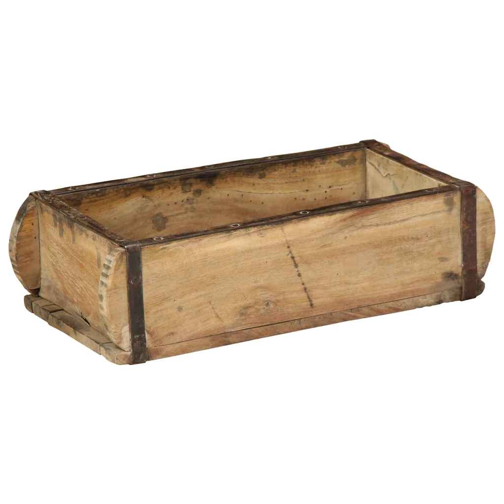 Vassoio Marrone 30 x 15 x 9 cm Legno Recuperato Massello