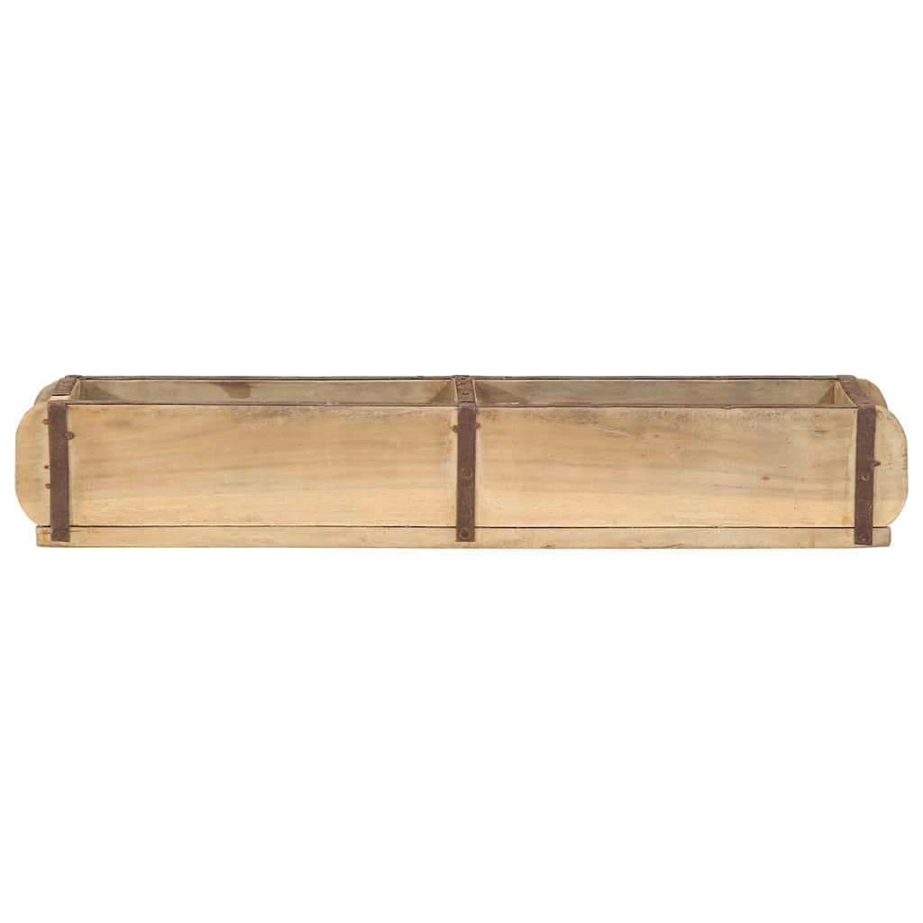 Vassoio Marrone 57 x 15 x 9 cm Legno Recuperato Massello