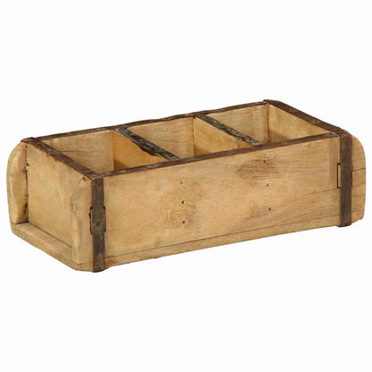 Vassoio Marrone 30 x 14 x 9 cm Legno Recuperato Massello