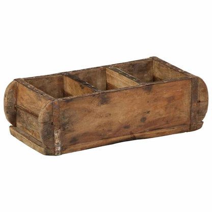 Vassoio Marrone 30 x 14 x 9 cm Legno Recuperato Massello