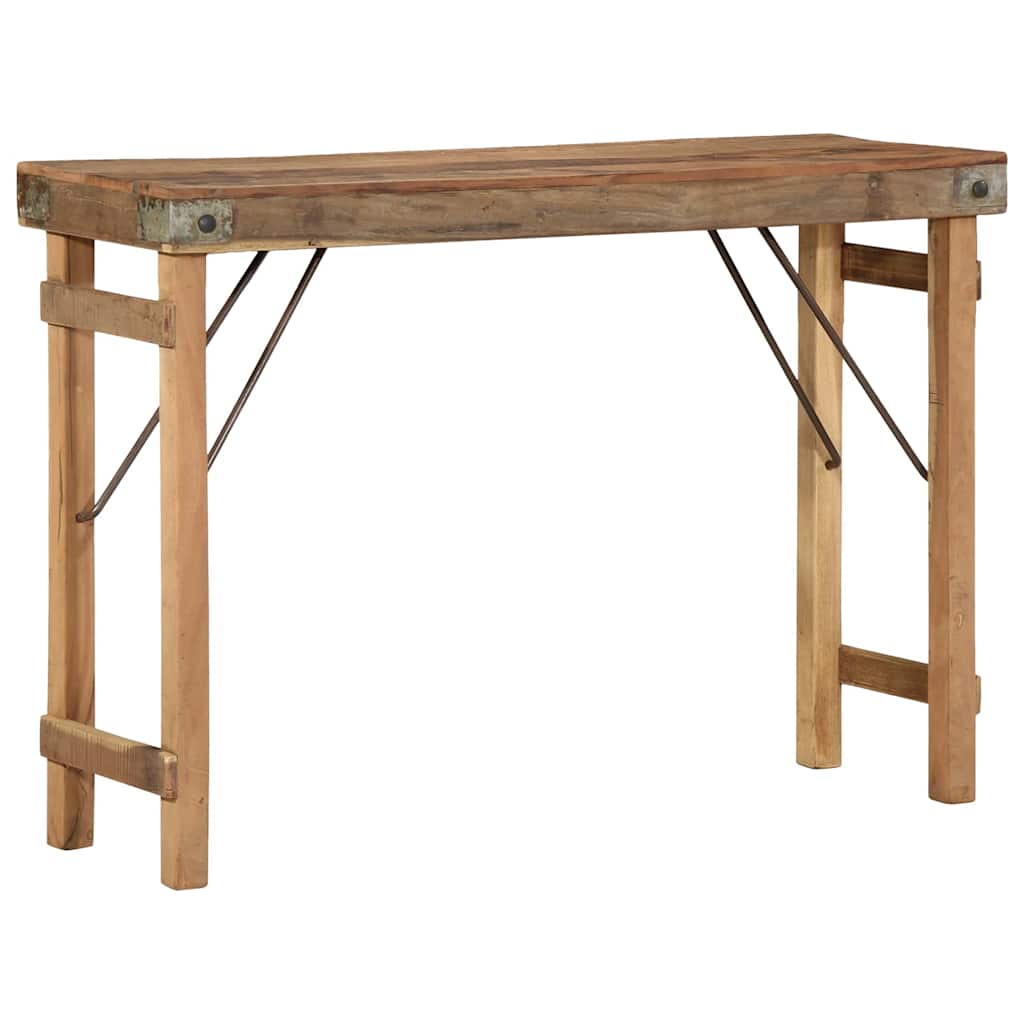 Tavolino Marrone 110 x 35 x 76 cm Legno Recuperato Massello