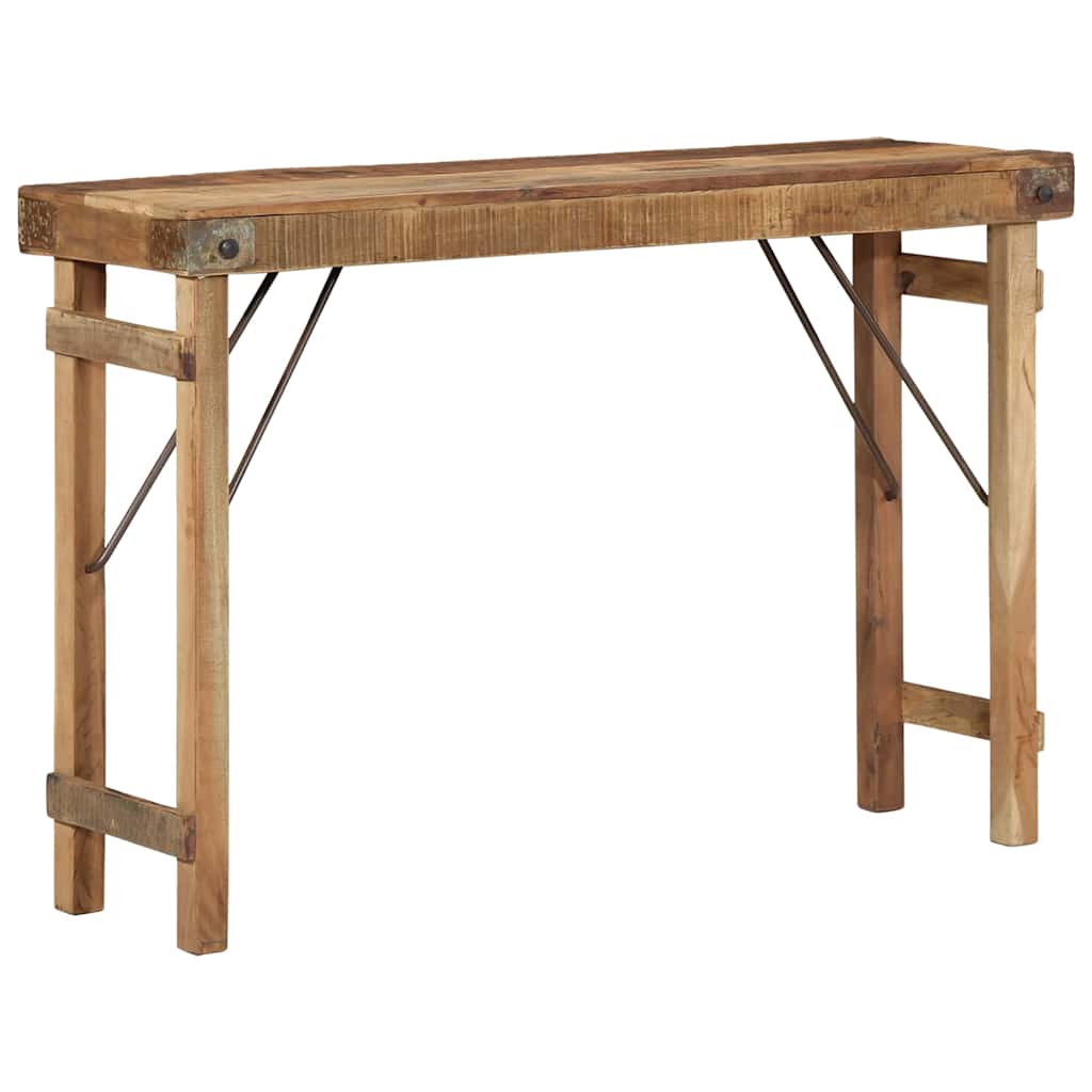 Tavolino Marrone 110 x 35 x 76 cm Legno Recuperato Massello