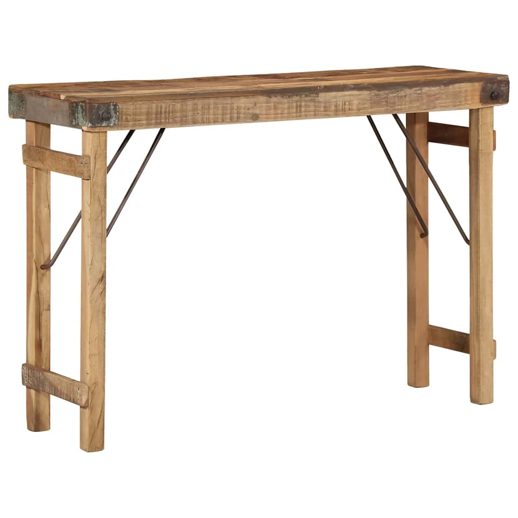 Tavolino Marrone 110 x 35 x 76 cm Legno Recuperato Massello