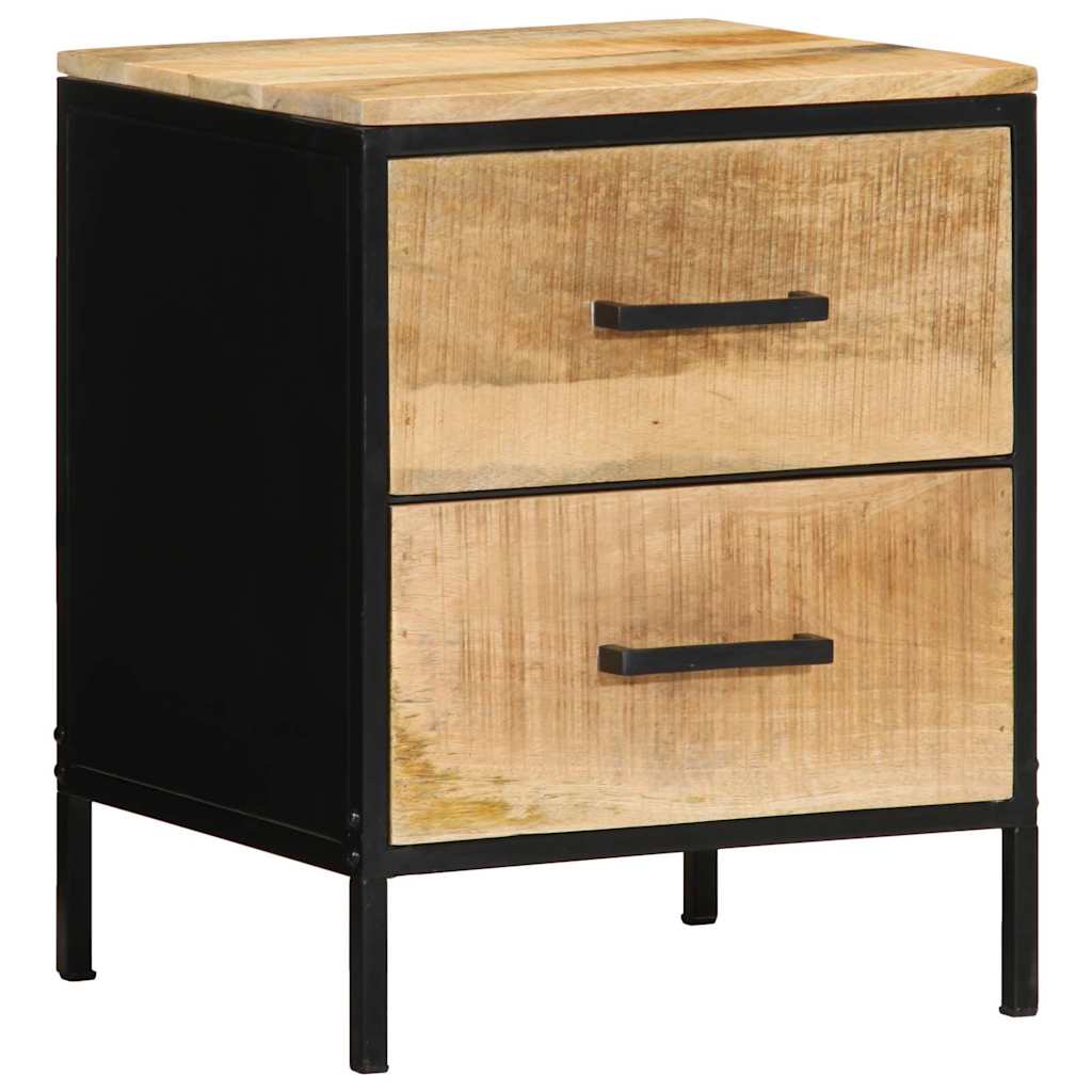 Armadio da Notte con cassetto Marrone e Nero 40 x 35 x 50 cm