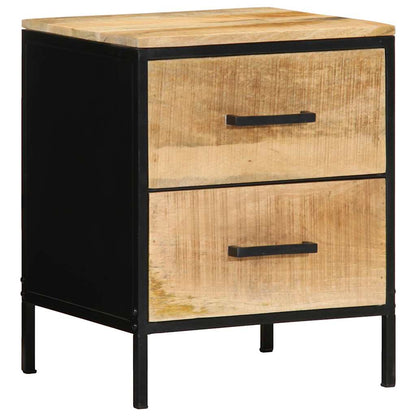 Armadio da Notte con cassetto Marrone e Nero 40 x 35 x 50 cm
