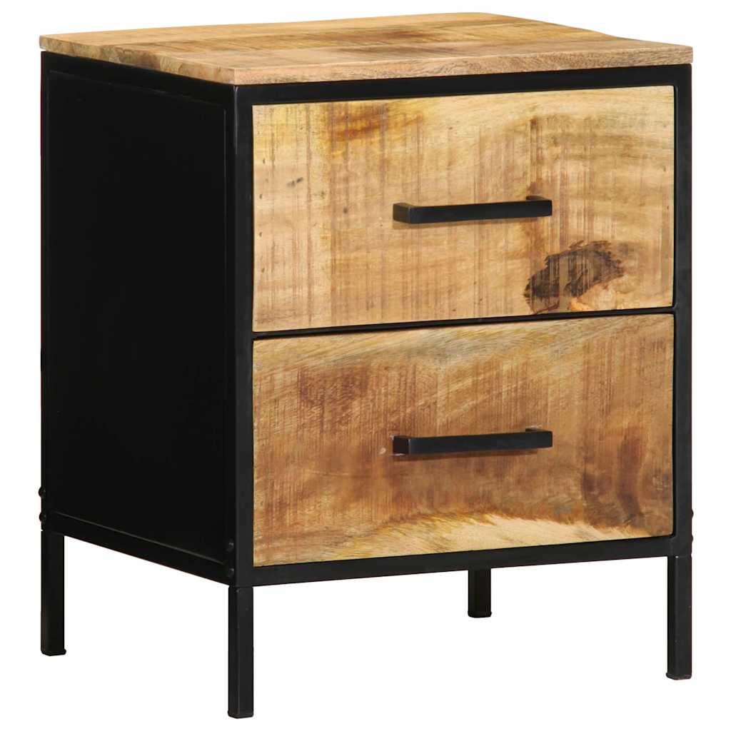 Armadio da Notte con cassetto Marrone e Nero 40 x 35 x 50 cm