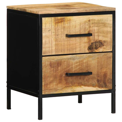 Armadio da Notte con cassetto Marrone e Nero 40 x 35 x 50 cm
