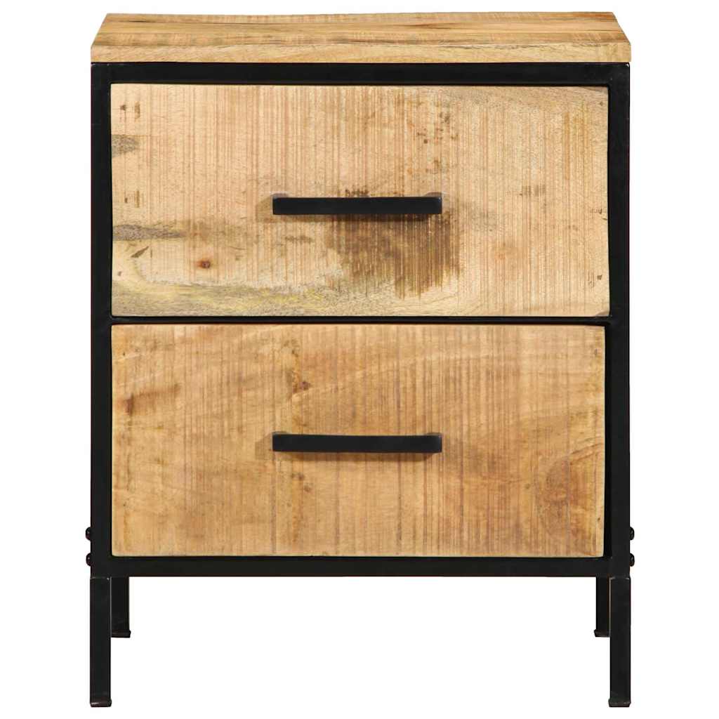 Armadio da Notte con cassetto Marrone e Nero 40 x 35 x 50 cm