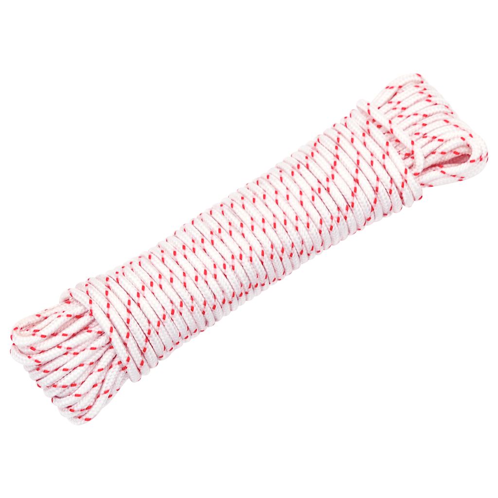 Fune di Avviamento a Strappo Bianco e Rosso ÃƒËœ3 mm 10 m in Nylon