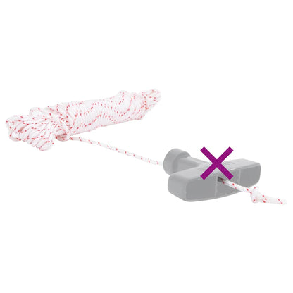 Fune di Avviamento a Strappo Bianco e Rosso ÃƒËœ3 mm 10 m in Nylon