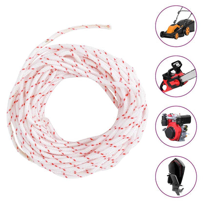 Fune di Avviamento a Strappo Bianco e Rosso ÃƒËœ3 mm 10 m in Nylon