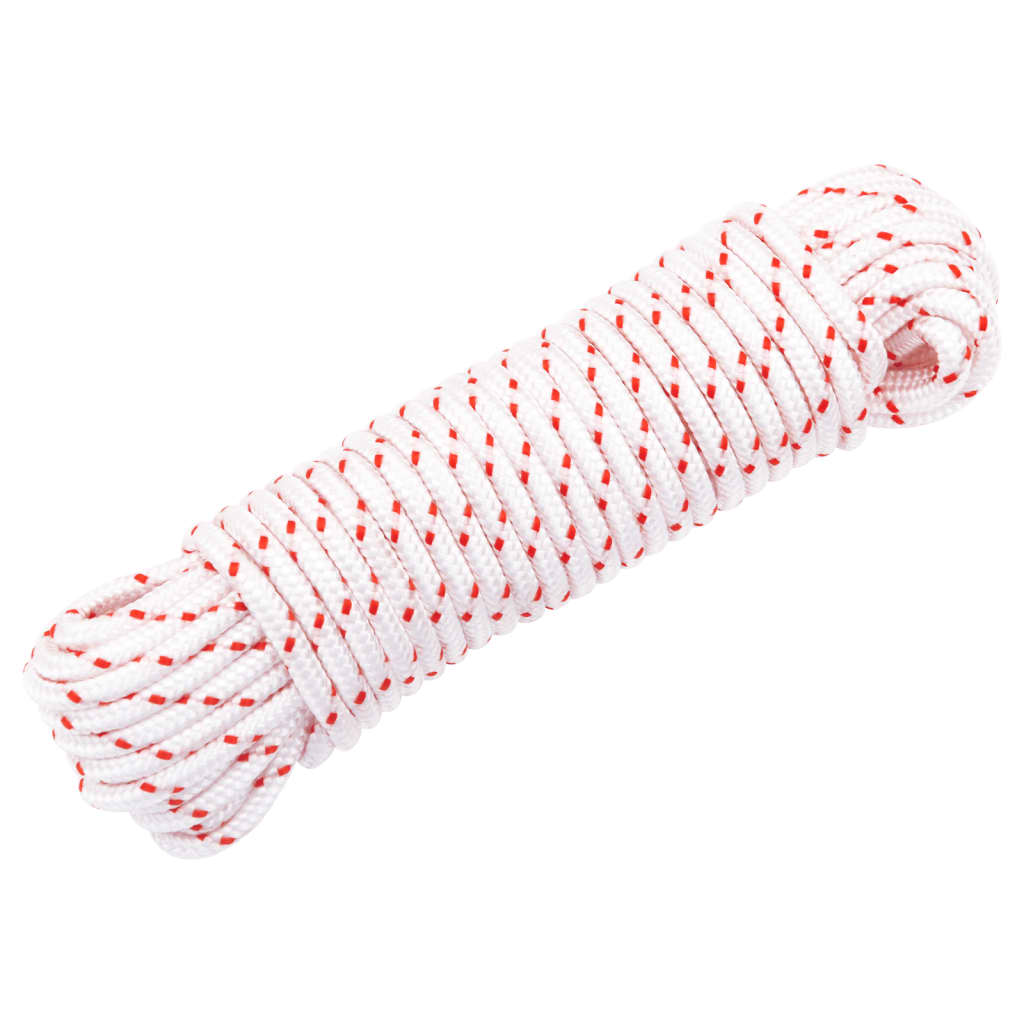 Fune di Avviamento a Strappo Bianco e Rosso Ã˜4 mm 10 m in Nylon