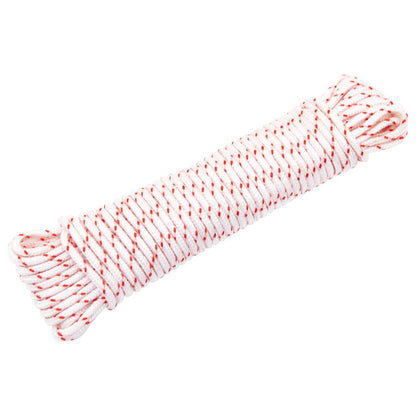 Fune di Avviamento a Strappo Bianco e Rosso Ã˜5 mm 10 m in Nylon