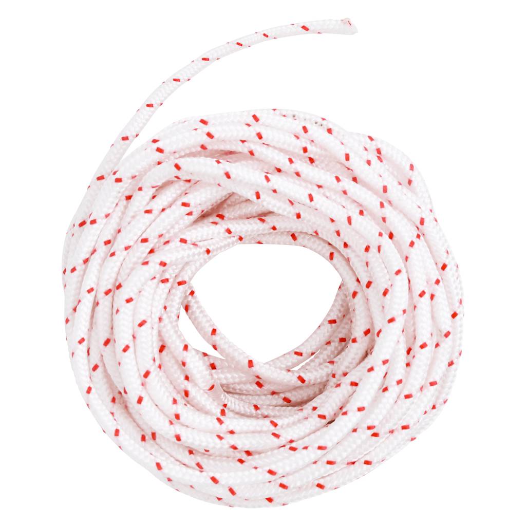 Fune di Avviamento a Strappo Bianco e Rosso Ã˜5 mm 10 m in Nylon