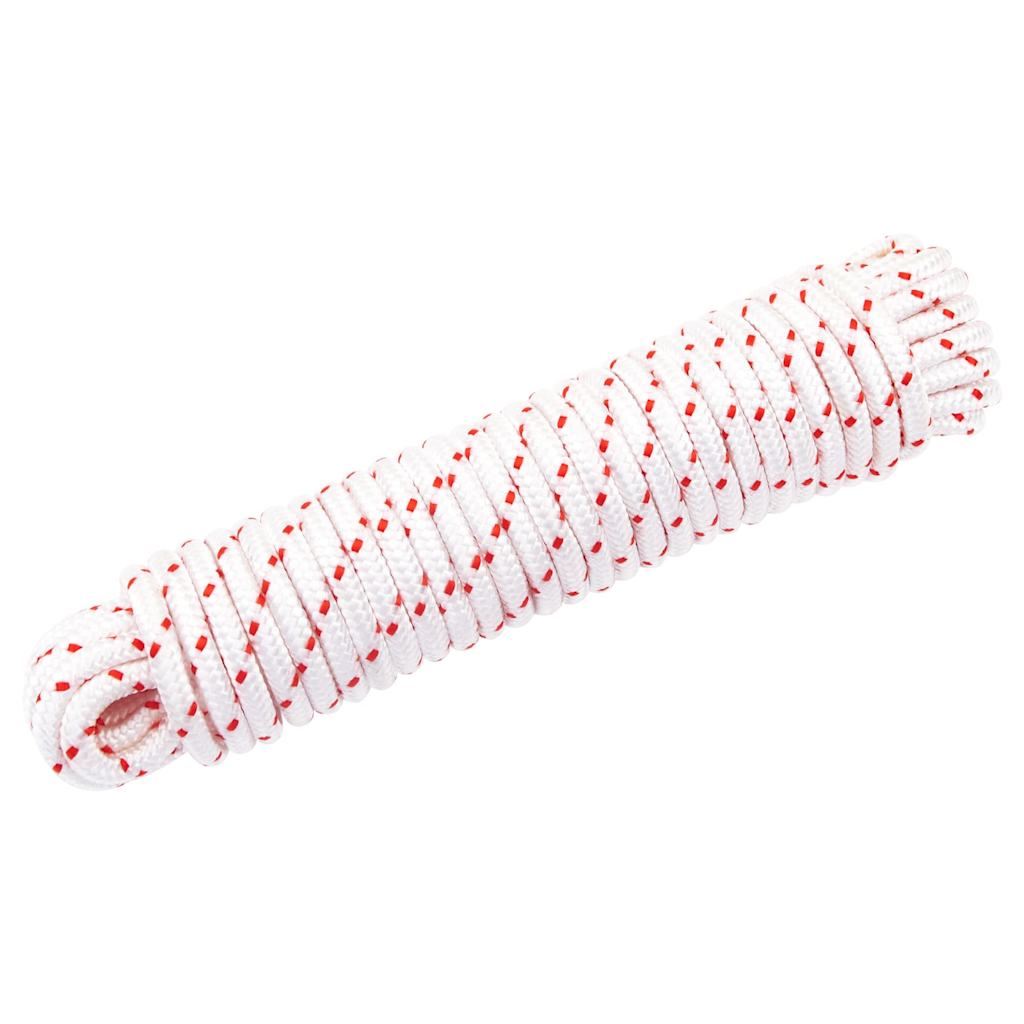 Fune di Avviamento a Strappo Bianco e Rosso Ã˜6 mm 10 m in Nylon