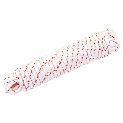 Fune di Avviamento a Strappo Bianco e Rosso Ã˜6 mm 10 m in Nylon