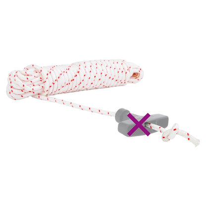 Fune di Avviamento a Strappo Bianco e Rosso Ã˜6 mm 10 m in Nylon
