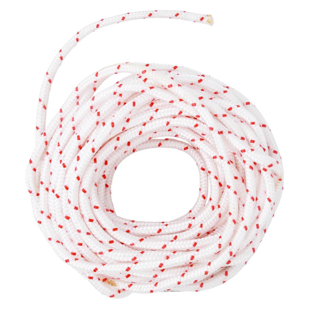 Fune di Avviamento a Strappo Bianco e Rosso Ã˜6 mm 10 m in Nylon