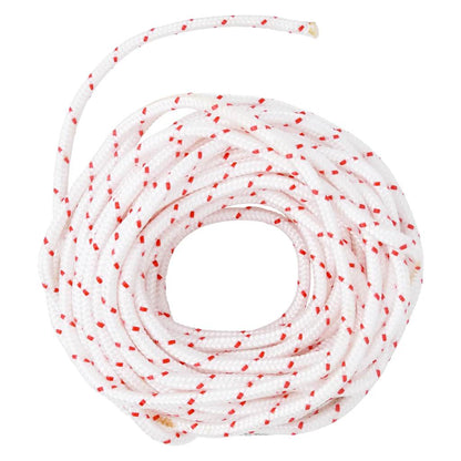 Fune di Avviamento a Strappo Bianco e Rosso Ã˜6 mm 10 m in Nylon