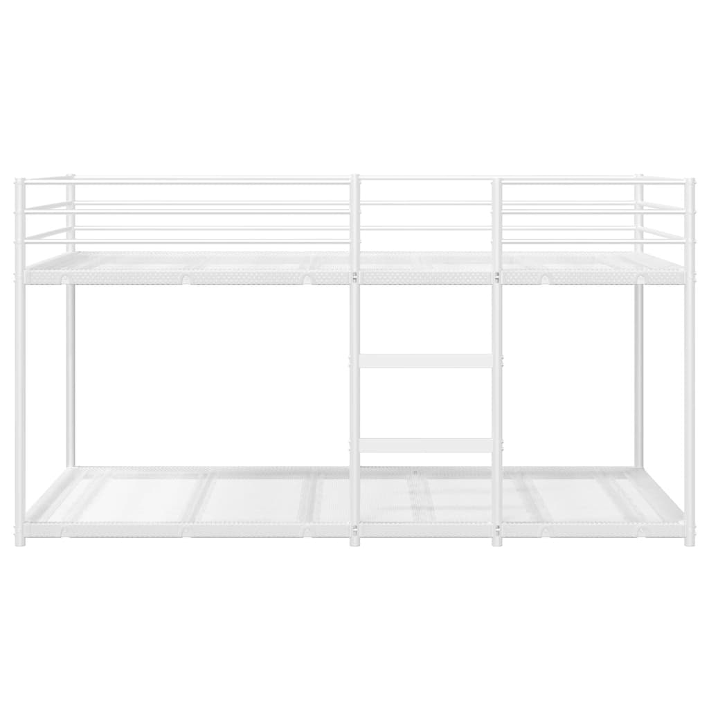 Letto a Castello senza Materasso Bianco 107x203 cm in Acciaio