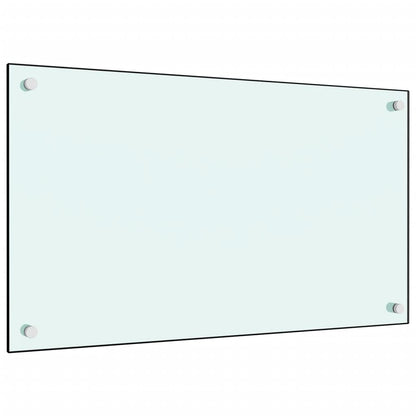 Paraschizzi per Cucina 2 pz Bianchi 70x40 cm in Vetro Temperato