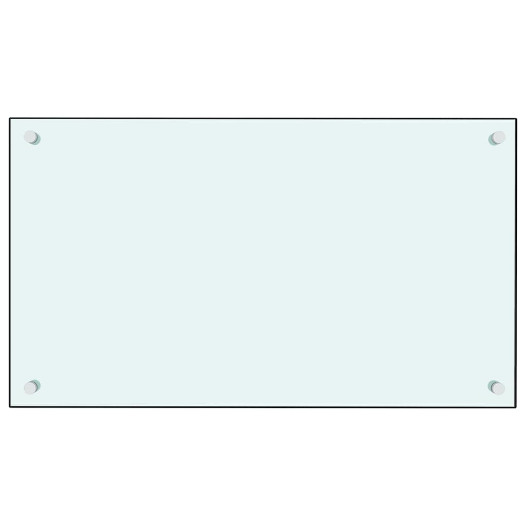 Paraschizzi per Cucina 2 pz Bianchi 70x50 cm in Vetro Temperato
