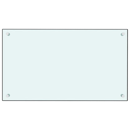 Paraschizzi per Cucina 2 pz Bianchi 70x50 cm in Vetro Temperato
