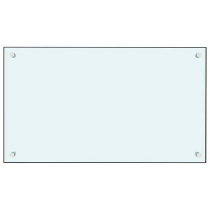 Paraschizzi per Cucina 2 pz Bianchi 70x60 cm in Vetro Temperato