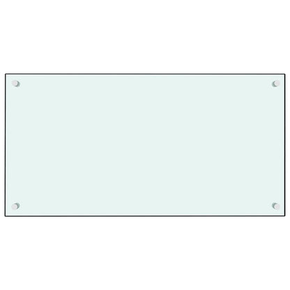 Paraschizzi per Cucina 2 pz Bianchi 80x40 cm in Vetro Temperato