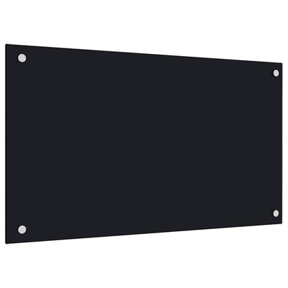 Paraschizzi per Cucina 2 pz Neri 70x40 cm in Vetro Temperato