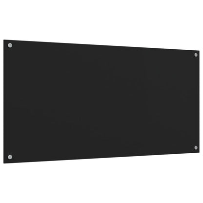Paraschizzi per Cucina 2 pz Neri 80x60 cm in Vetro Temperato