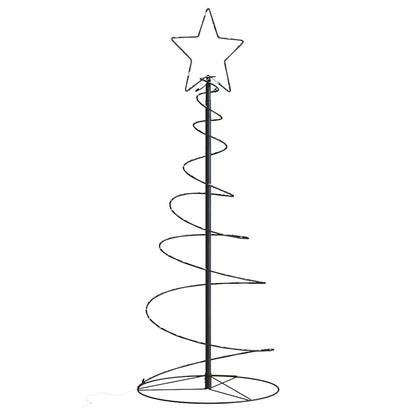 Albero di Natale a LED 80 LED Bianco Caldo 120 cm