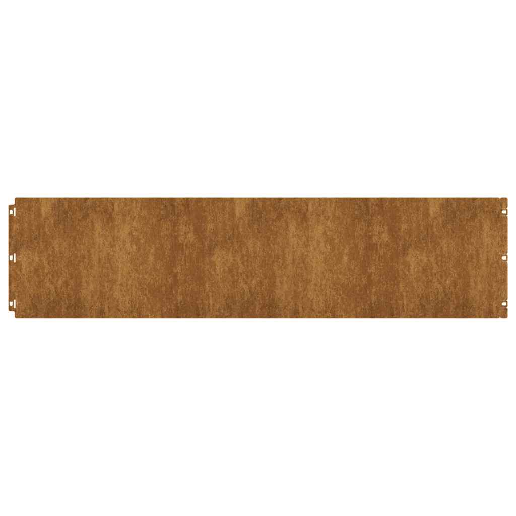 Bordure per Prato 20 pz 25x103 cm Flessibile Acciaio Corten