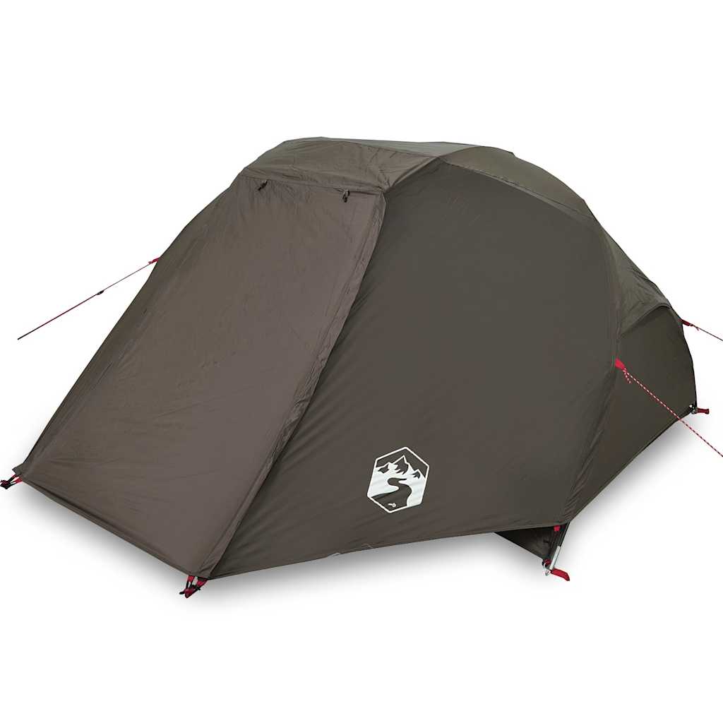 Tenda da Pesca per 3 Persone Marrone Impermeabile
