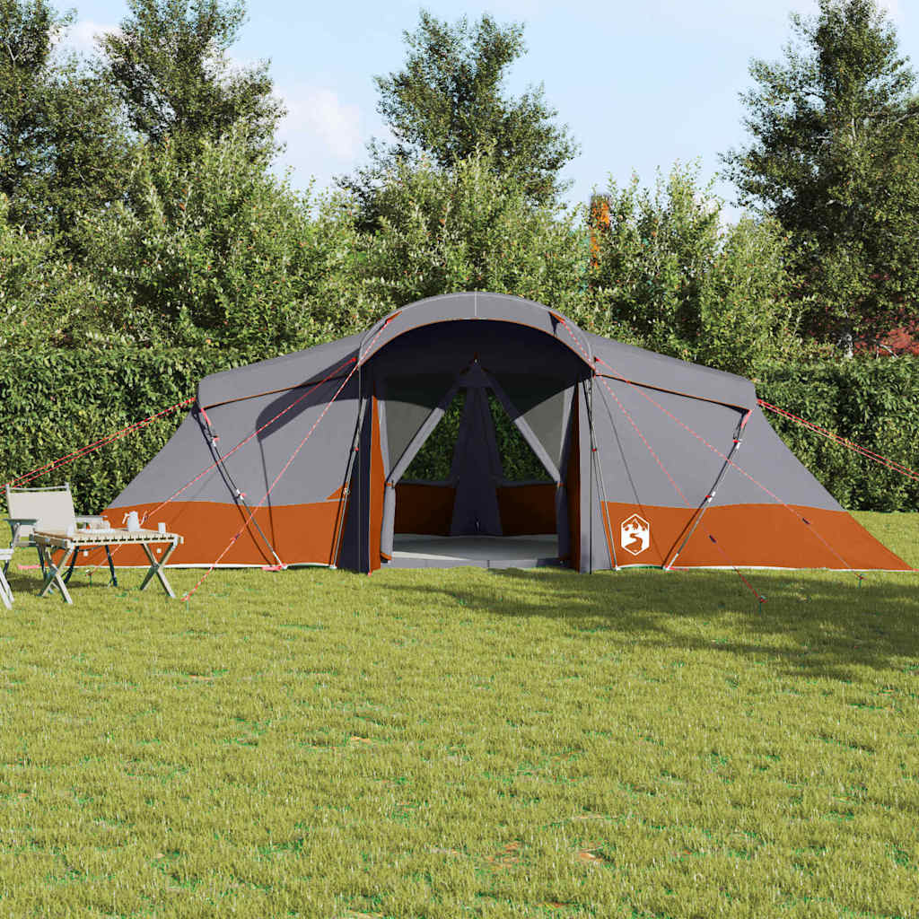 Tenda Familiare con tetto Grigio e arancione 721 x 335 x 212 cm