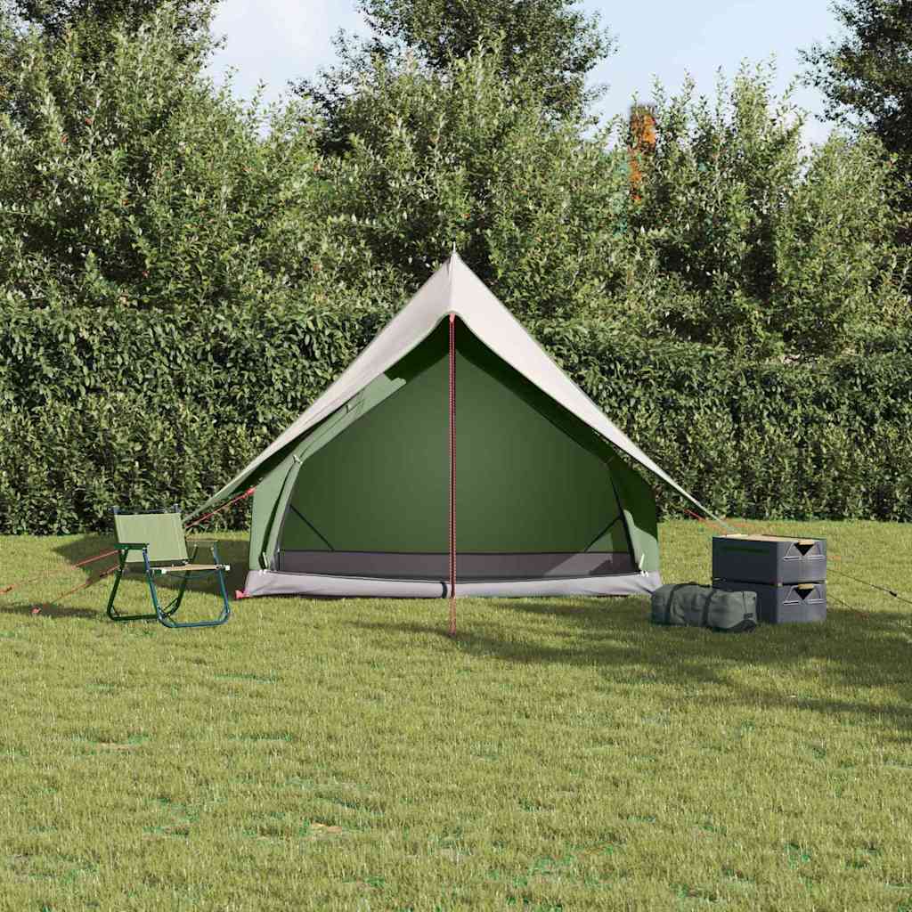 Tenda Familiare con tetto Verde e Bianco 315 x 286 x 200 cm