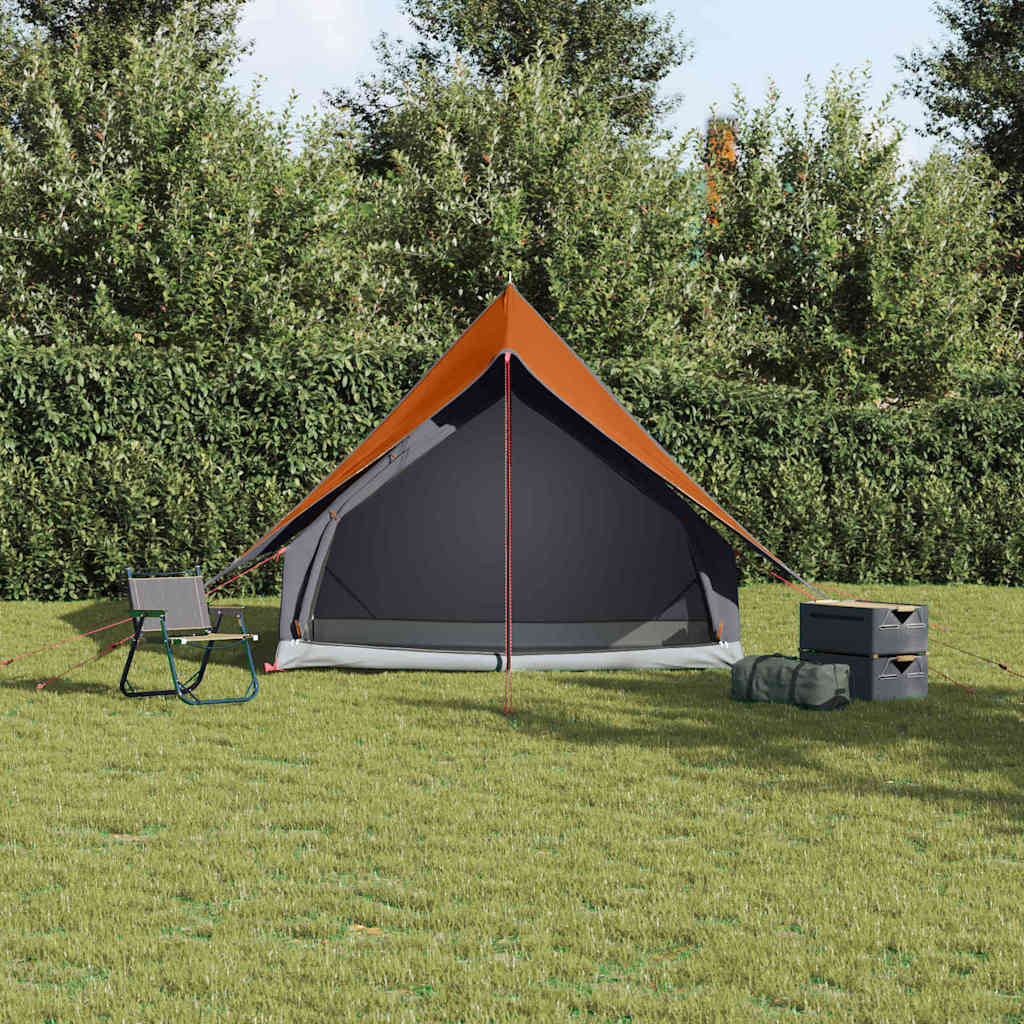 Tenda Familiare con tetto Grigio e arancione 315 x 286 x 200 cm