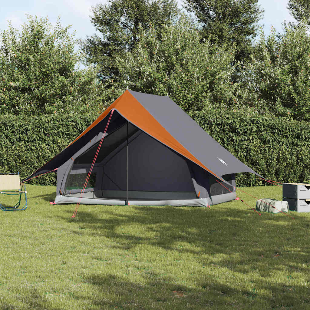 Tenda Familiare con tetto Grigio e arancione 315 x 286 x 200 cm