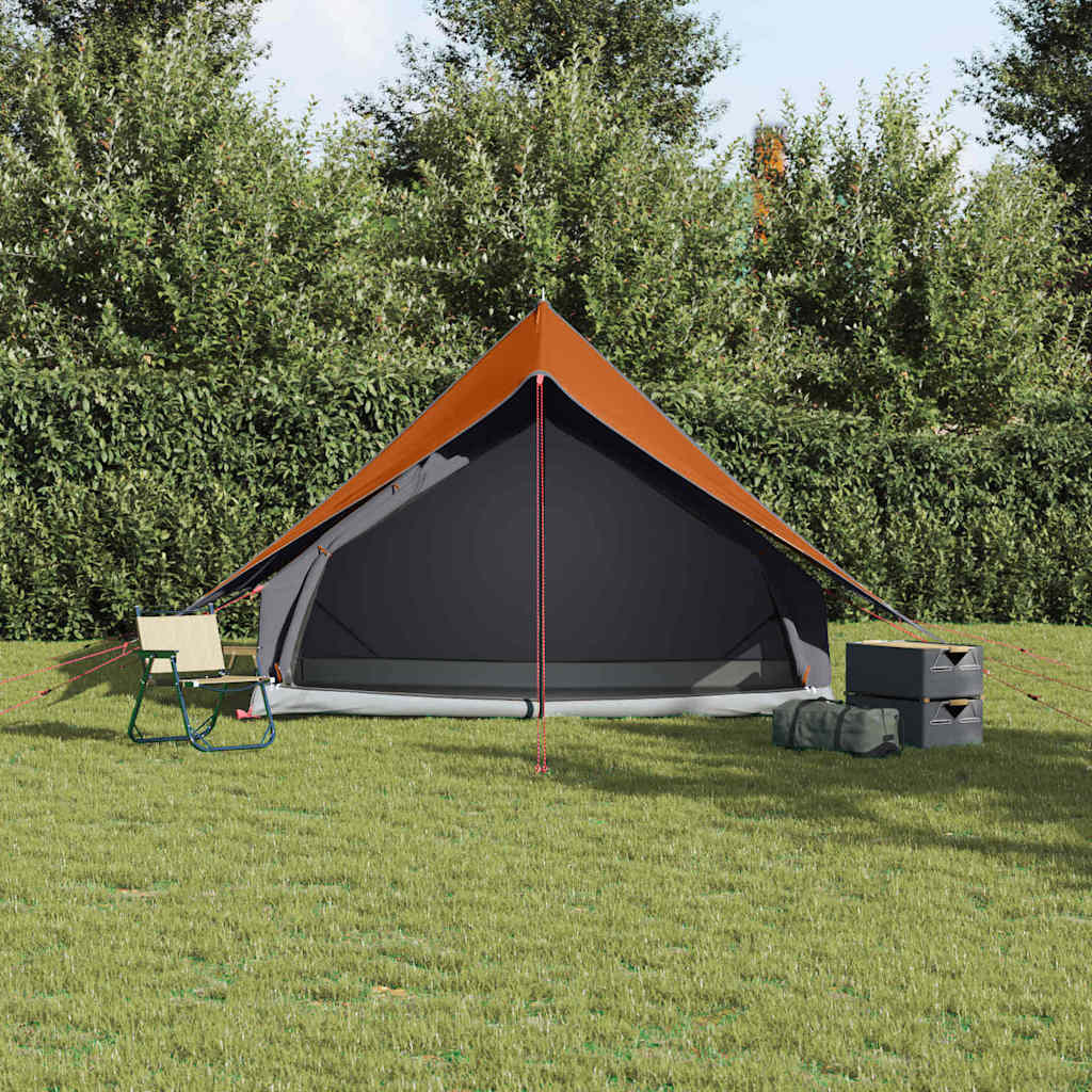 Tenda Familiare con tetto Grigio e arancione 315 x 286 x 200 cm