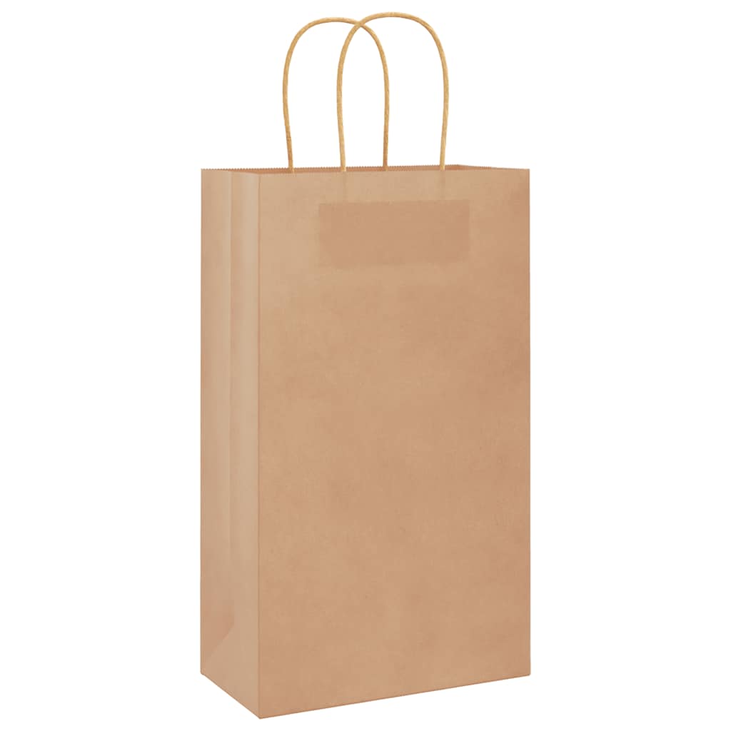 Sacchetti di Carta 50 pz con Manici Marrone 21x11x36 cm