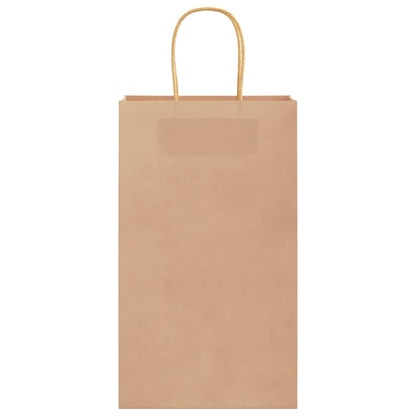 Sacchetti di Carta 50 pz con Manici Marrone 21x11x36 cm