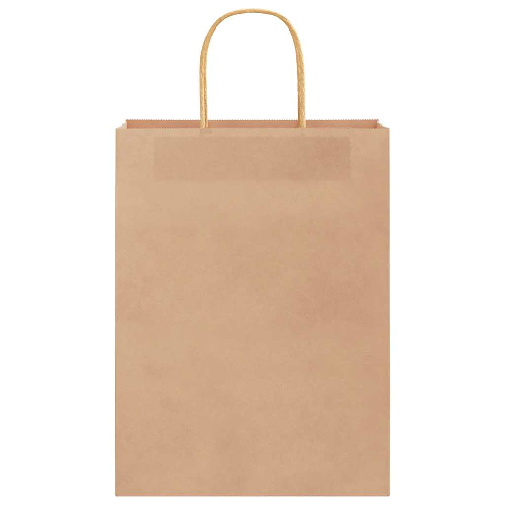 Sacchetti di Carta 50 pz con Manici Marrone 26x12x35 cm