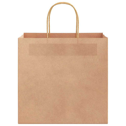 Sacchetti di Carta 50 pz con Manici Marrone 26x17x25 cm