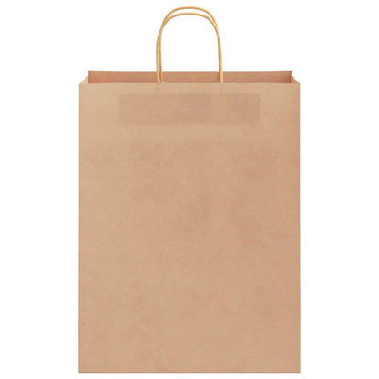 Sacchetti di Carta 250 pz con Manici Marrone 32x12x42 cm