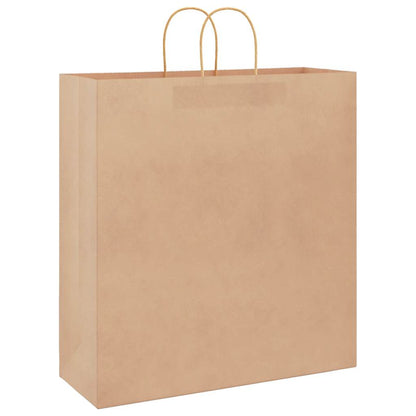 Sacchetti di Carta 250 pz con Manici Marrone 45x17x48 cm