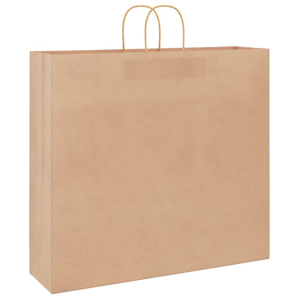 Sacchetti di Carta 250 pz con Manici Marrone 54x15x49 cm