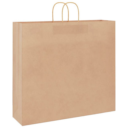 Sacchetti di Carta 250 pz con Manici Marrone 54x15x49 cm