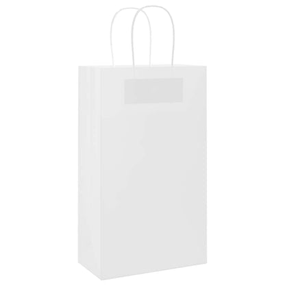 Sacchetti di Carta 50 pz con Manici Bianchi 21x11x36 cm