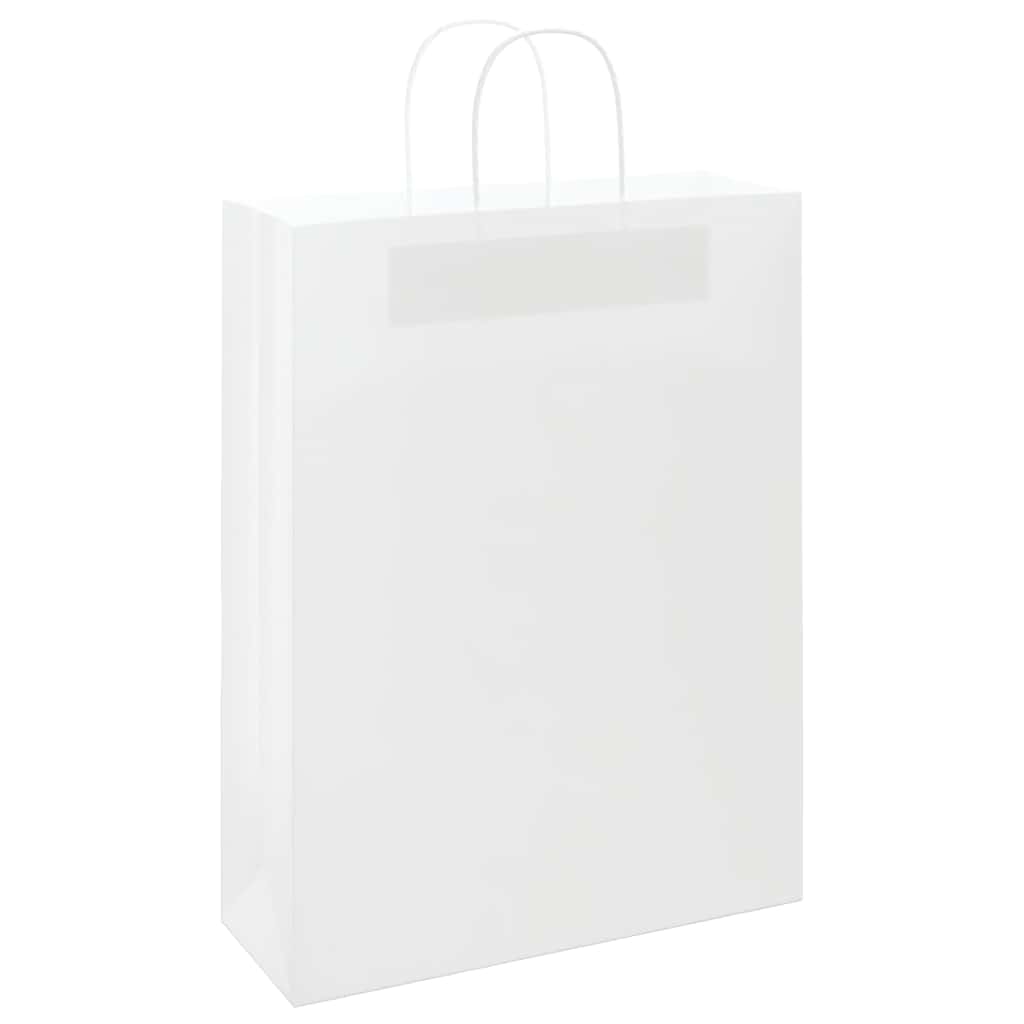 Sacchetti di Carta 50 pz con Manici Bianchi 32x12x42 cm